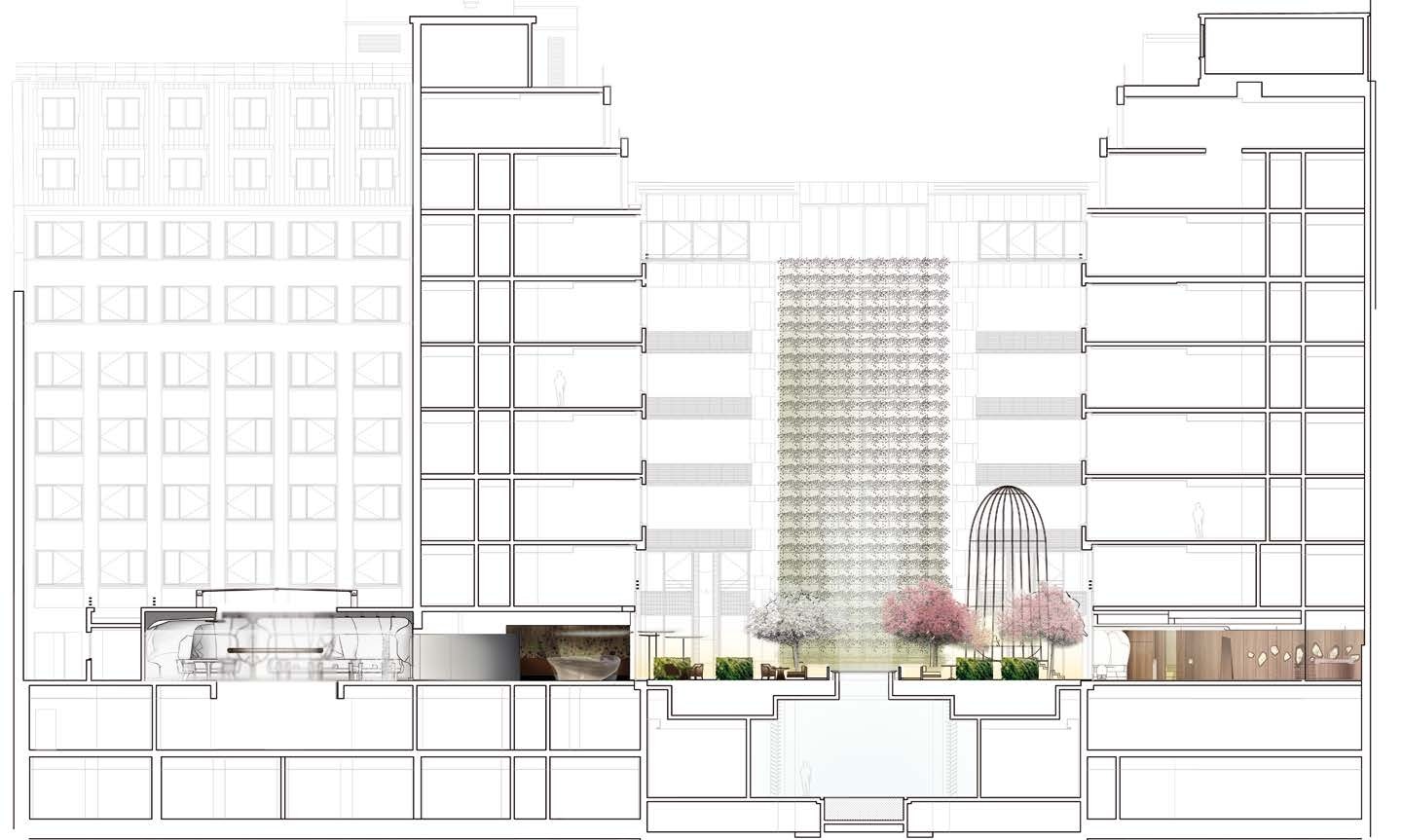 Elevation - Mandarin Oriental Paris - Jouin Manku