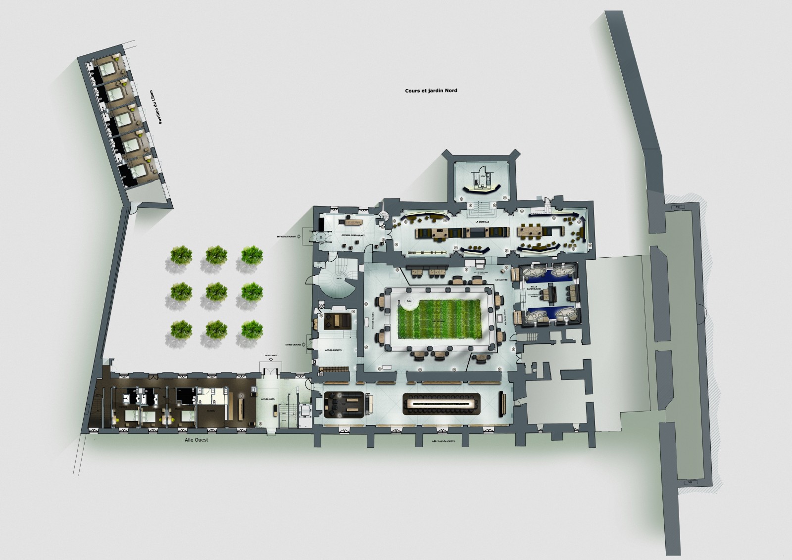 Plan Abbaye de Fontevraud - Jouin Manku