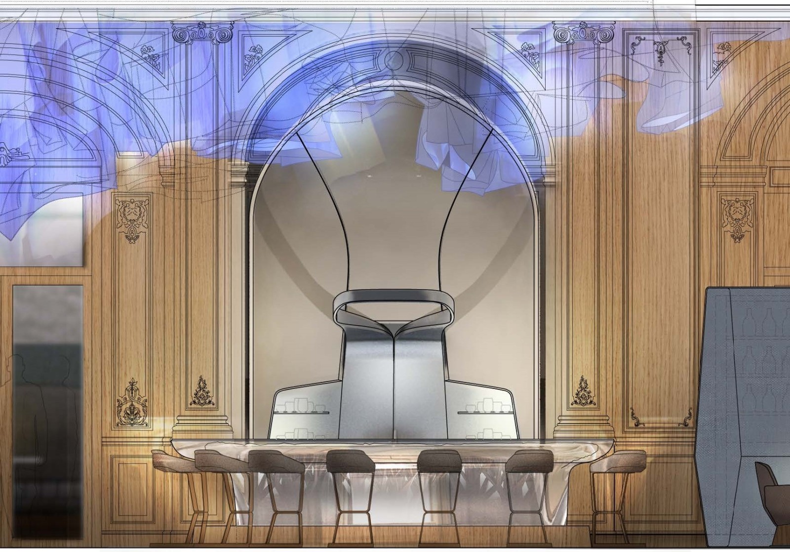 Bar Plaza Athénée - Jouin Manku