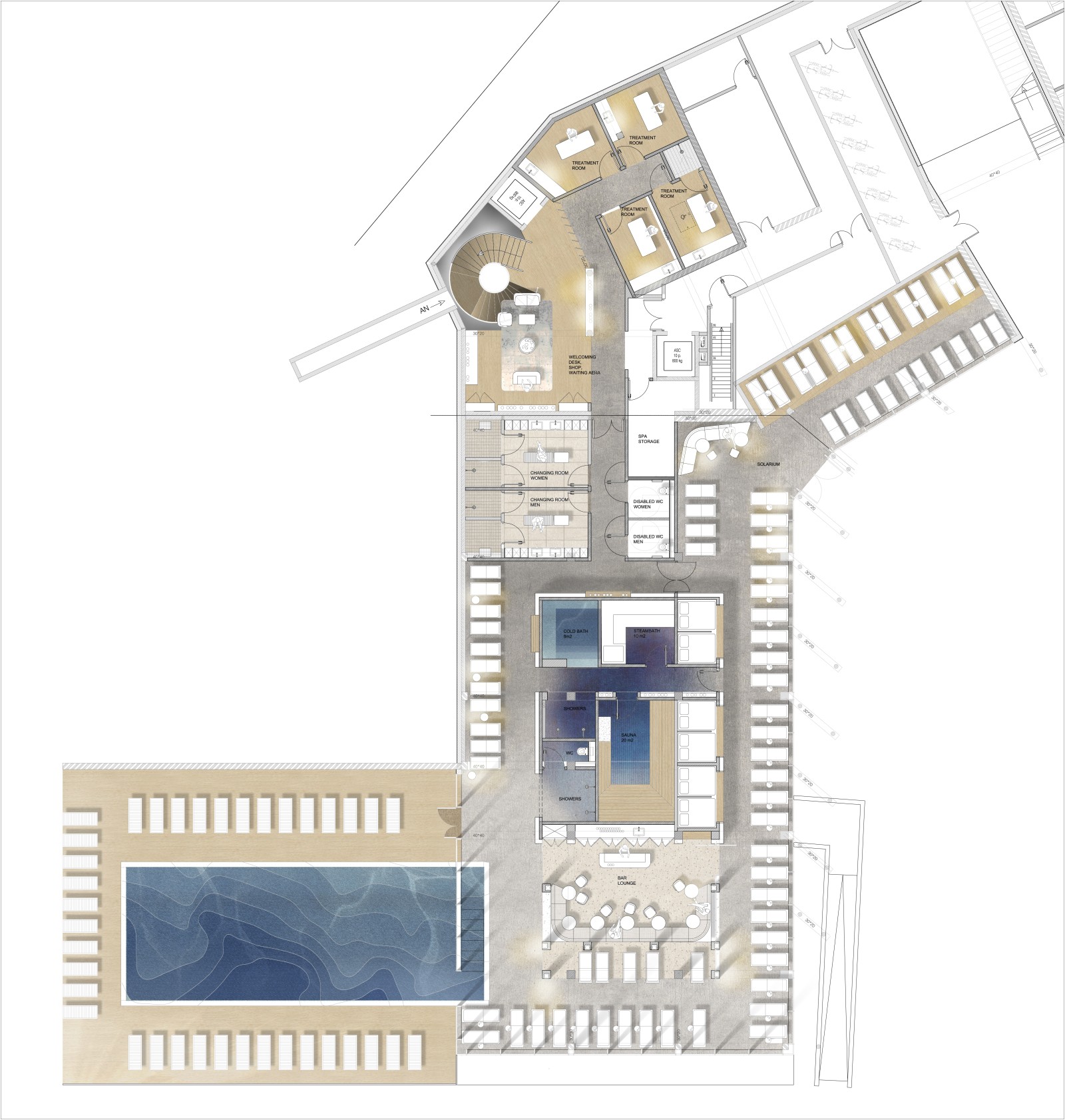 Plan SPA Mutigny Resort Hotel © Jouin Manku